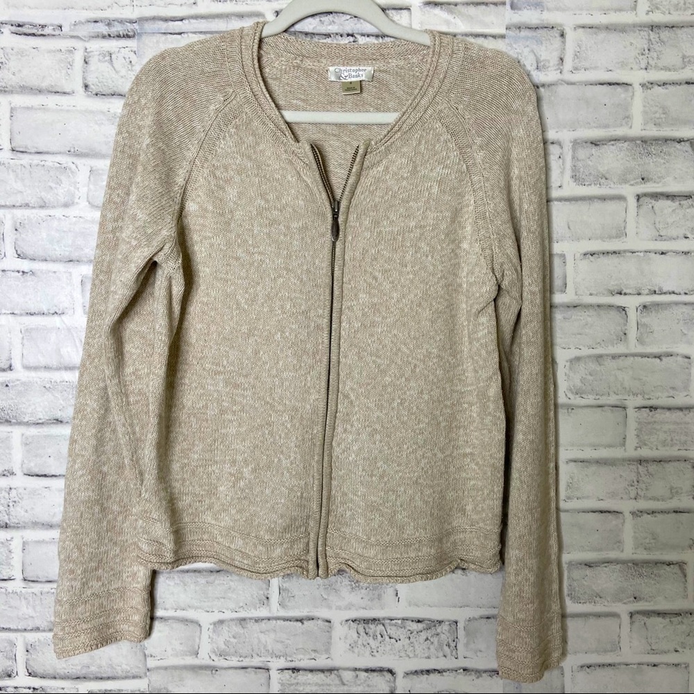 Christoper & Banks zippered cardigan size Small